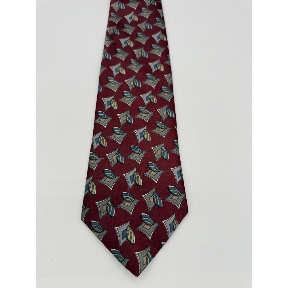 Etienne Aigner Geometric Designer Tie Made in USA 58" x 4" Classic Wide